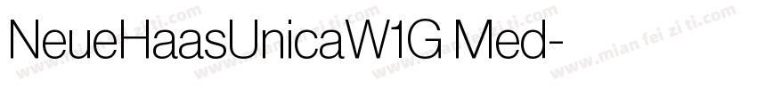 NeueHaasUnicaW1G Med字体转换